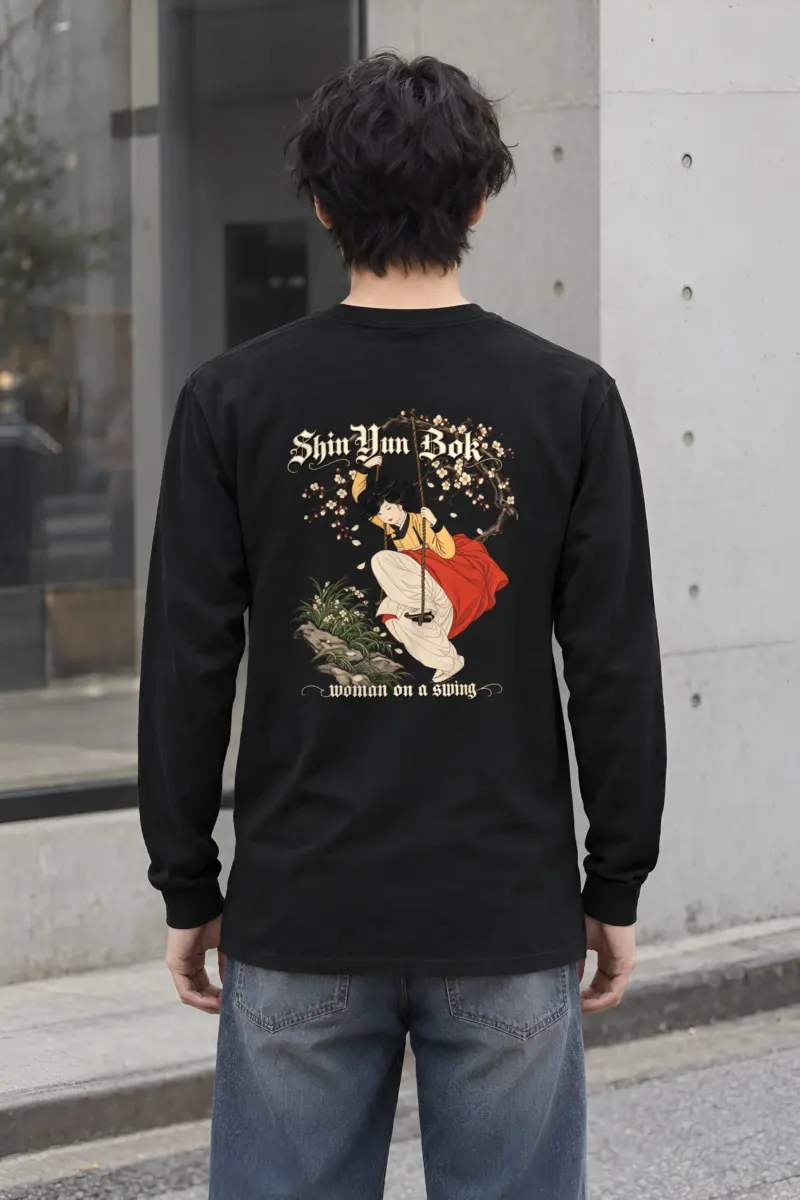 "Woman On A Swing" Unisex Longsleeve T-shirt