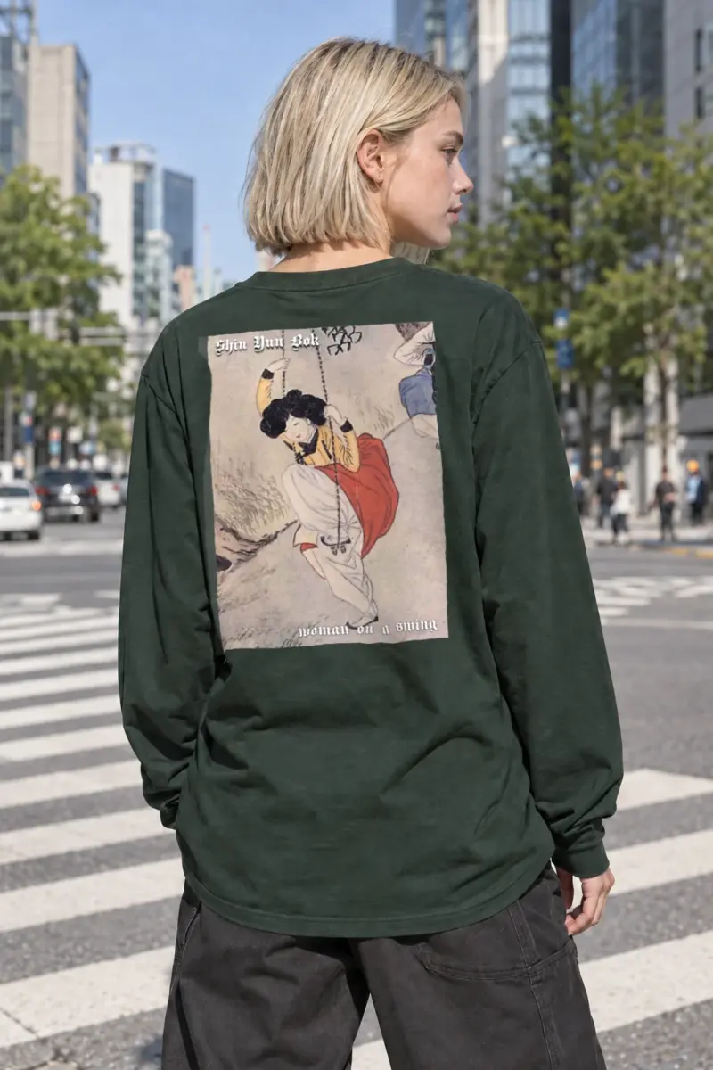 "Woman On A Swing" Unisex Longsleeve T-shirt | Gildan 2400