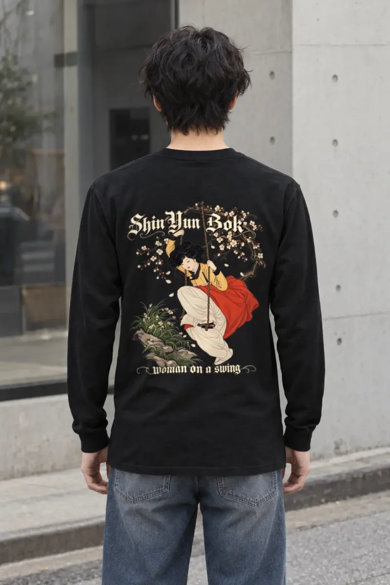"Woman On A Swing" Unisex Longsleeve T-shirt