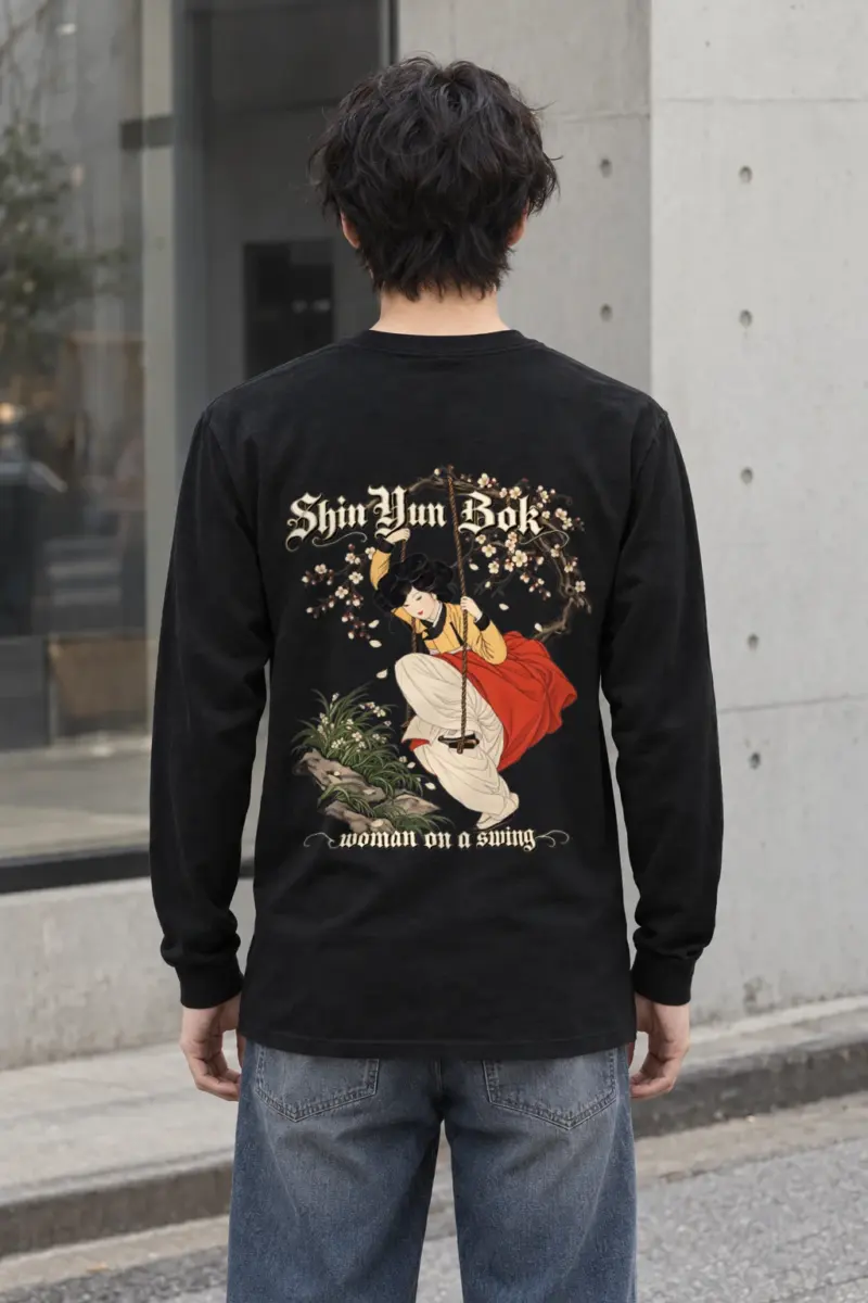 "Woman On A Swing" Unisex Longsleeve T-shirt