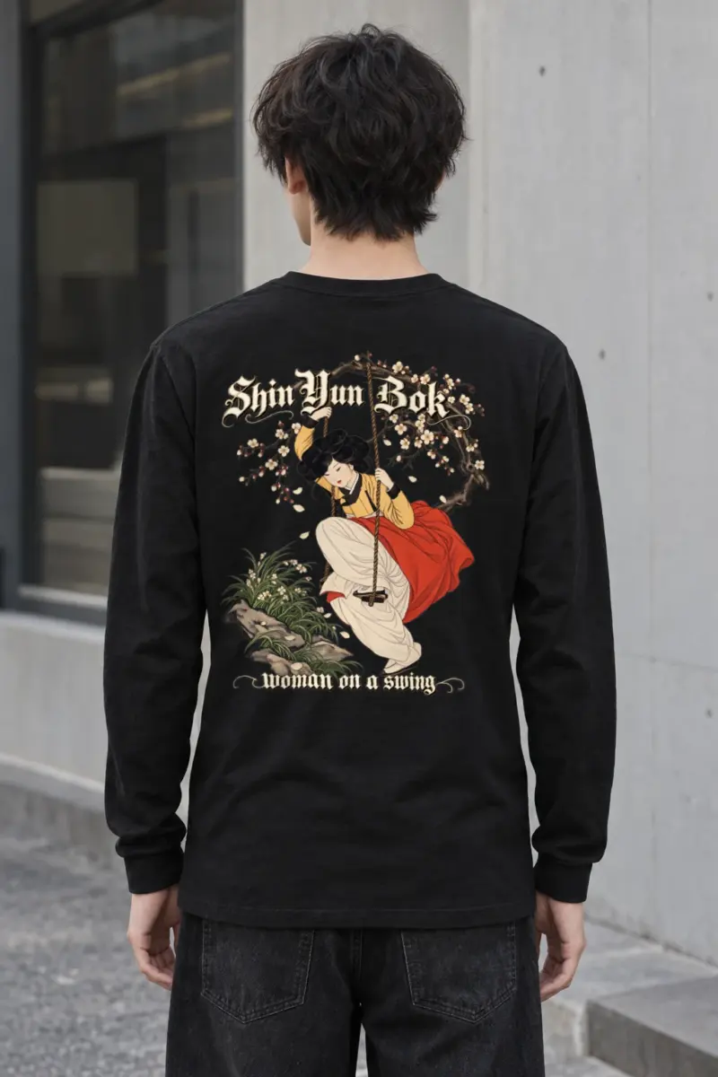 "Woman On A Swing" Unisex Longsleeve T-shirt | Gildan 2400