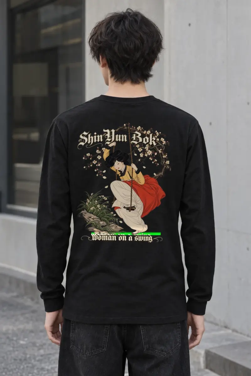 "Woman On A Swing" Unisex Longsleeve T-shirt | Gildan 2400