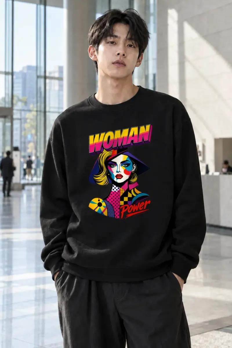 "Woman Power" Heavy Blend Unisex Crewneck Sweatshirt | Gildan 18000