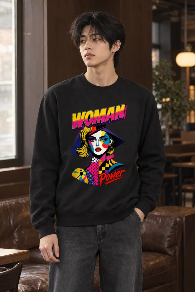 "Woman Power" Heavy Blend Unisex Crewneck Sweatshirt