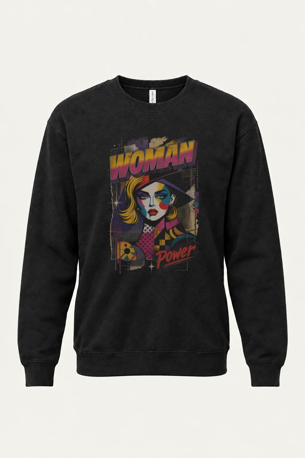 "Woman Power" Unisex Sponge Fleece Crewneck Sweatshirt | Bella + Canvas 3901