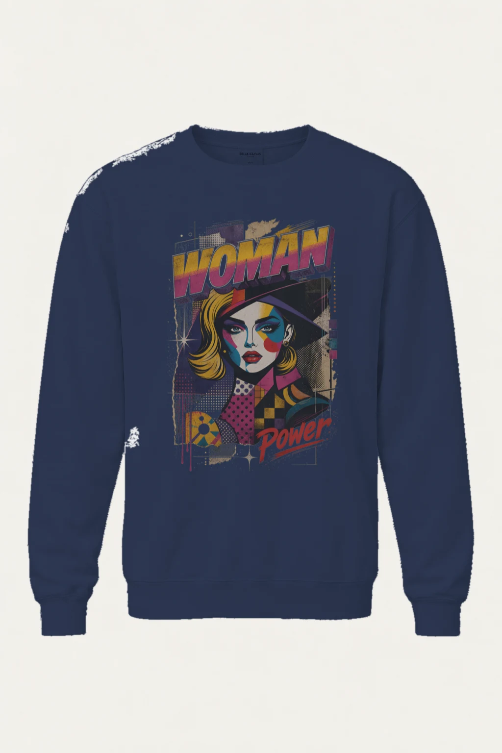 "Woman Power" Unisex Sponge Fleece Crewneck Sweatshirt | Bella + Canvas 3901