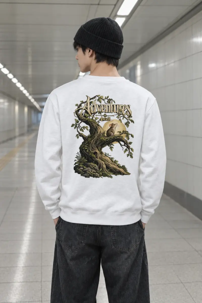 "Woodland Wayfinder" Heavy Blend Unisex Crewneck Sweatshirt | Gildan 18000