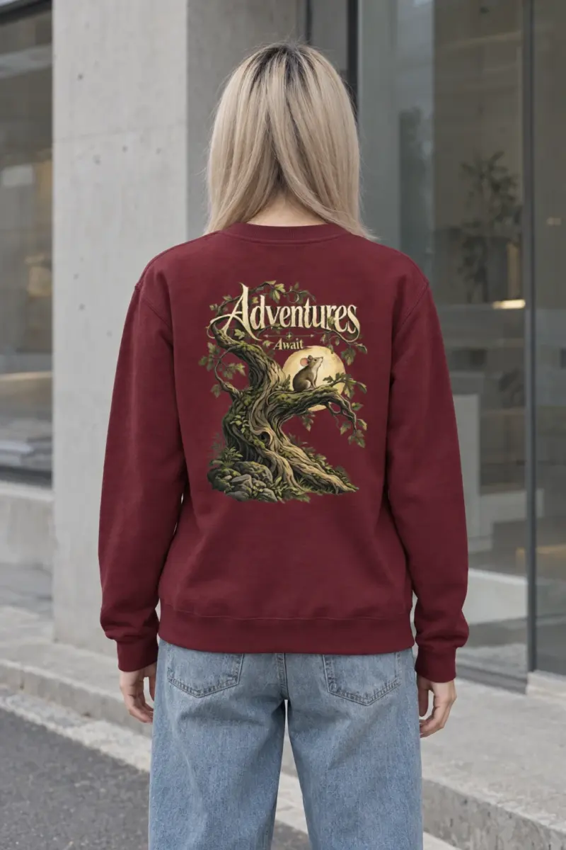 "Woodland Wayfinder" Heavy Blend Unisex Crewneck Sweatshirt