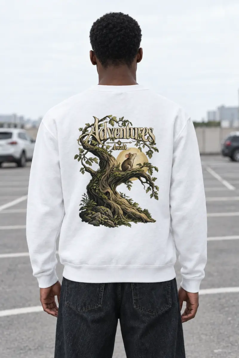 "Woodland Wayfinder" Heavy Blend Unisex Crewneck Sweatshirt | Gildan 18000