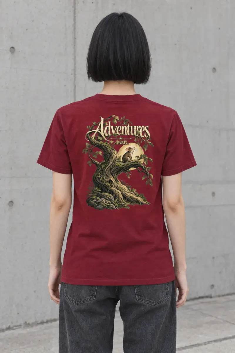 "Woodland Wayfinder" Heavyweight Unisex Crewneck T-shirt