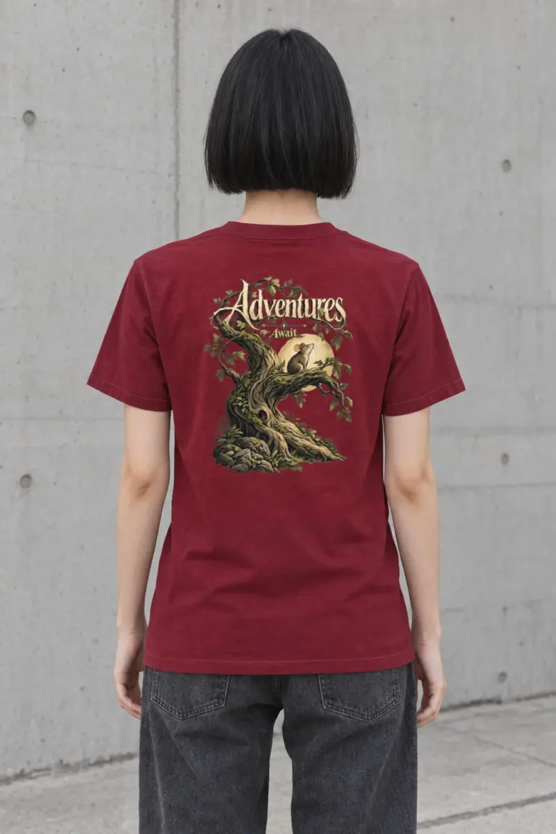 "Woodland Wayfinder" Heavyweight Unisex Crewneck T-shirt