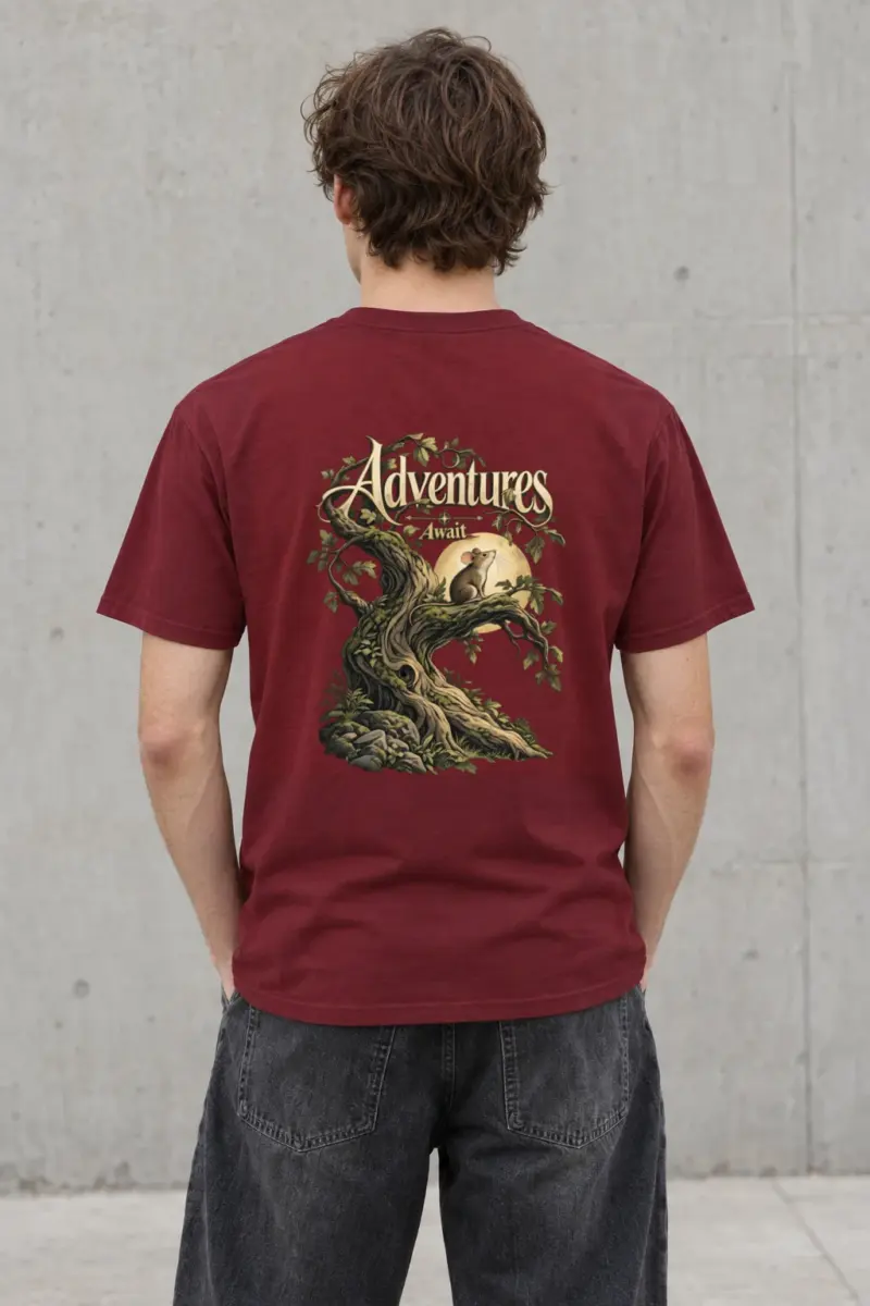 "Woodland Wayfinder" Heavyweight Unisex Crewneck T-shirt
