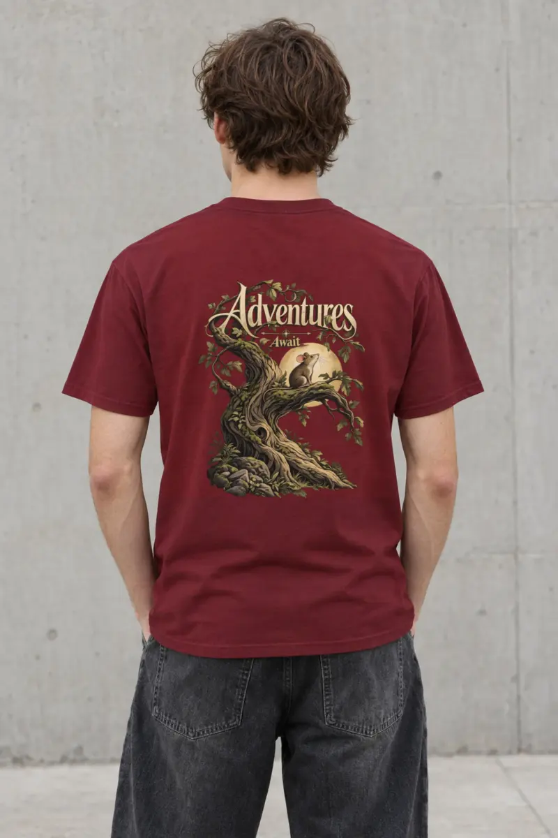 "Woodland Wayfinder" Heavyweight Unisex Crewneck T-shirt