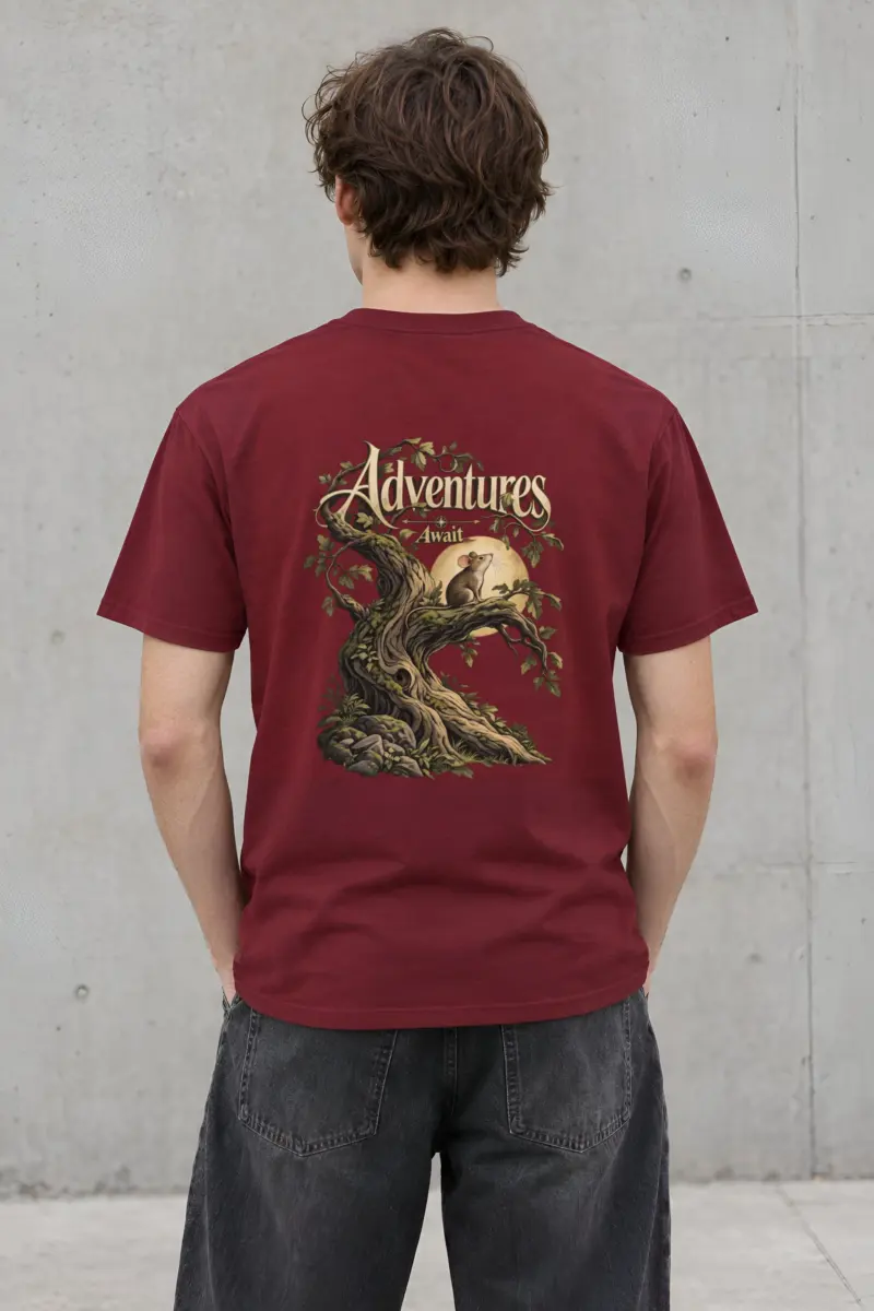 "Woodland Wayfinder" Heavyweight Unisex Crewneck T-shirt