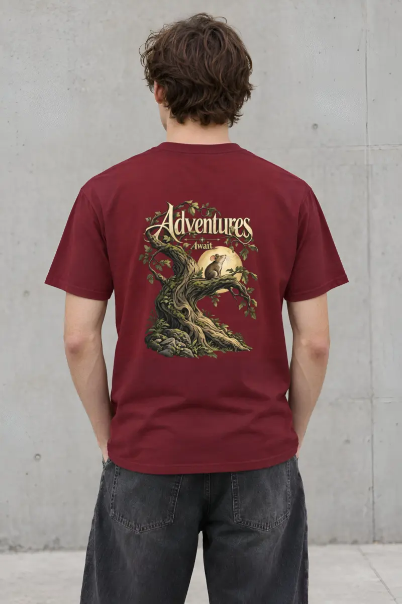 "Woodland Wayfinder" Heavyweight Unisex Crewneck T-shirt