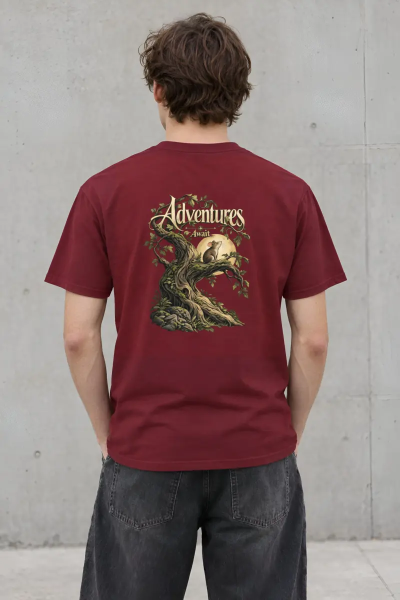 "Woodland Wayfinder" Heavyweight Unisex Crewneck T-shirt