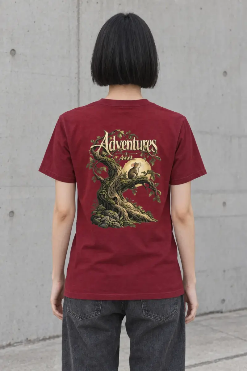 "Woodland Wayfinder" Heavyweight Unisex Crewneck T-shirt