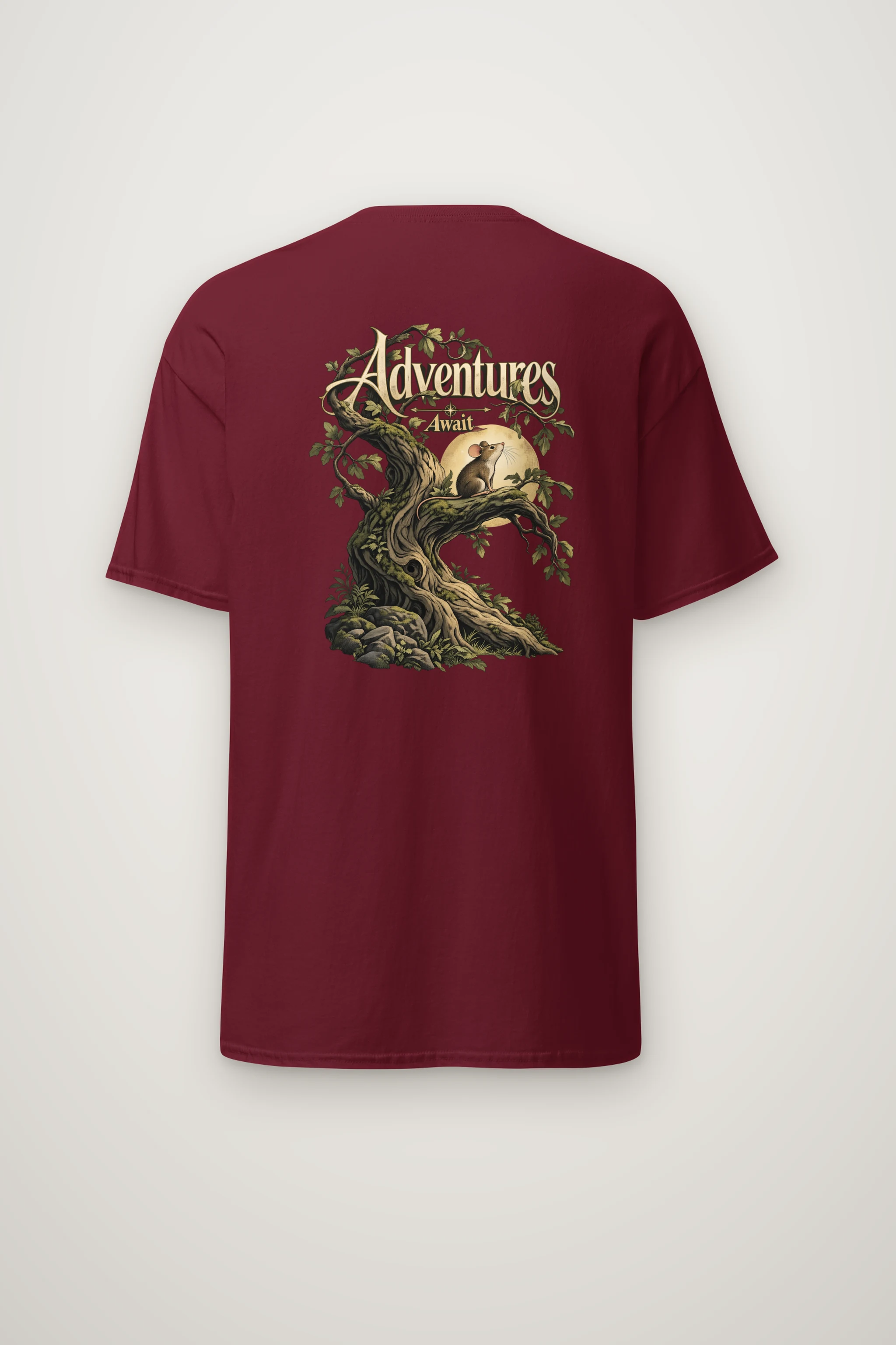"Woodland Wayfinder" Heavyweight Unisex Crewneck T-shirt