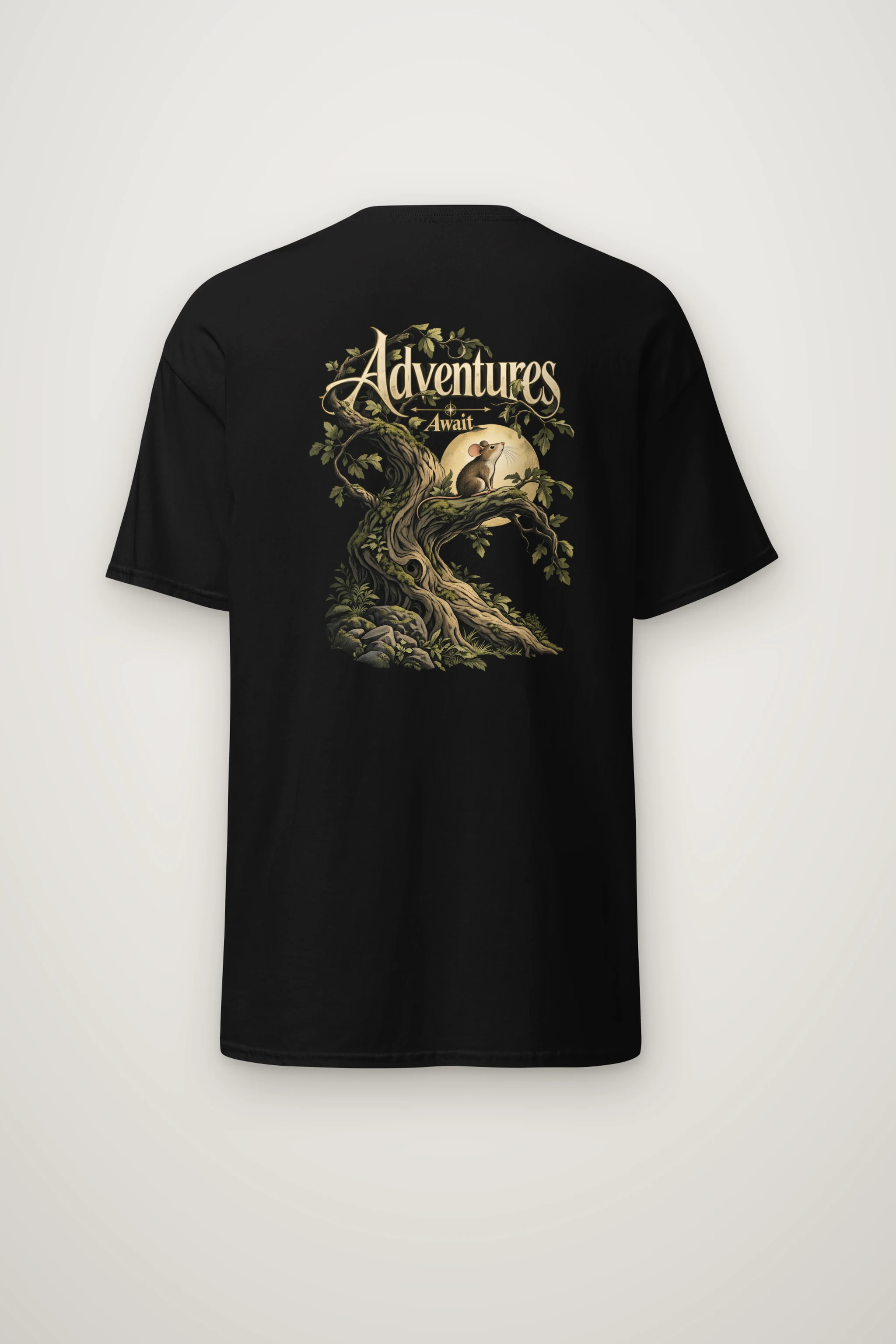 "Woodland Wayfinder" Heavyweight Unisex Crewneck T-shirt