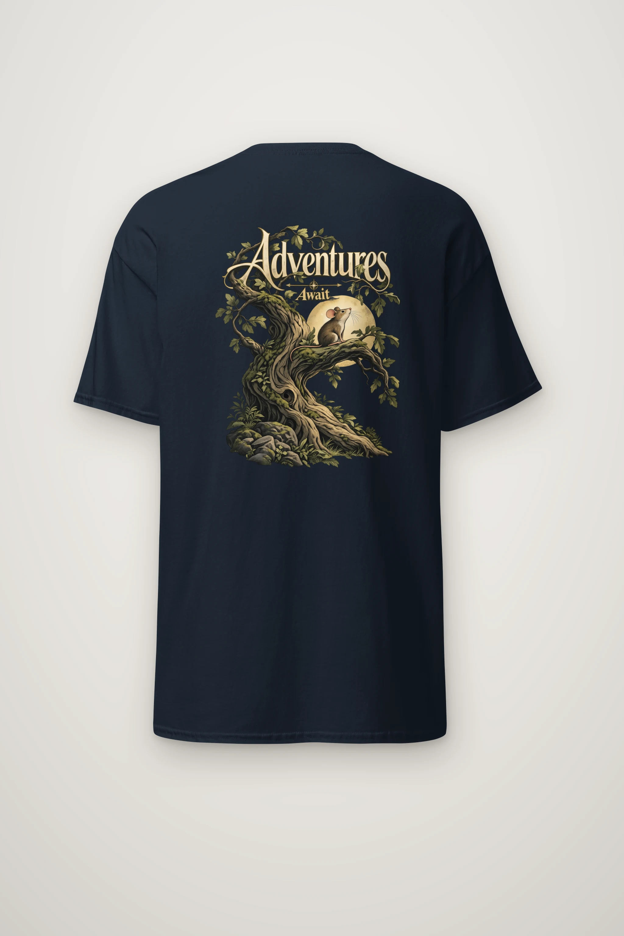 "Woodland Wayfinder" Heavyweight Unisex Crewneck T-shirt