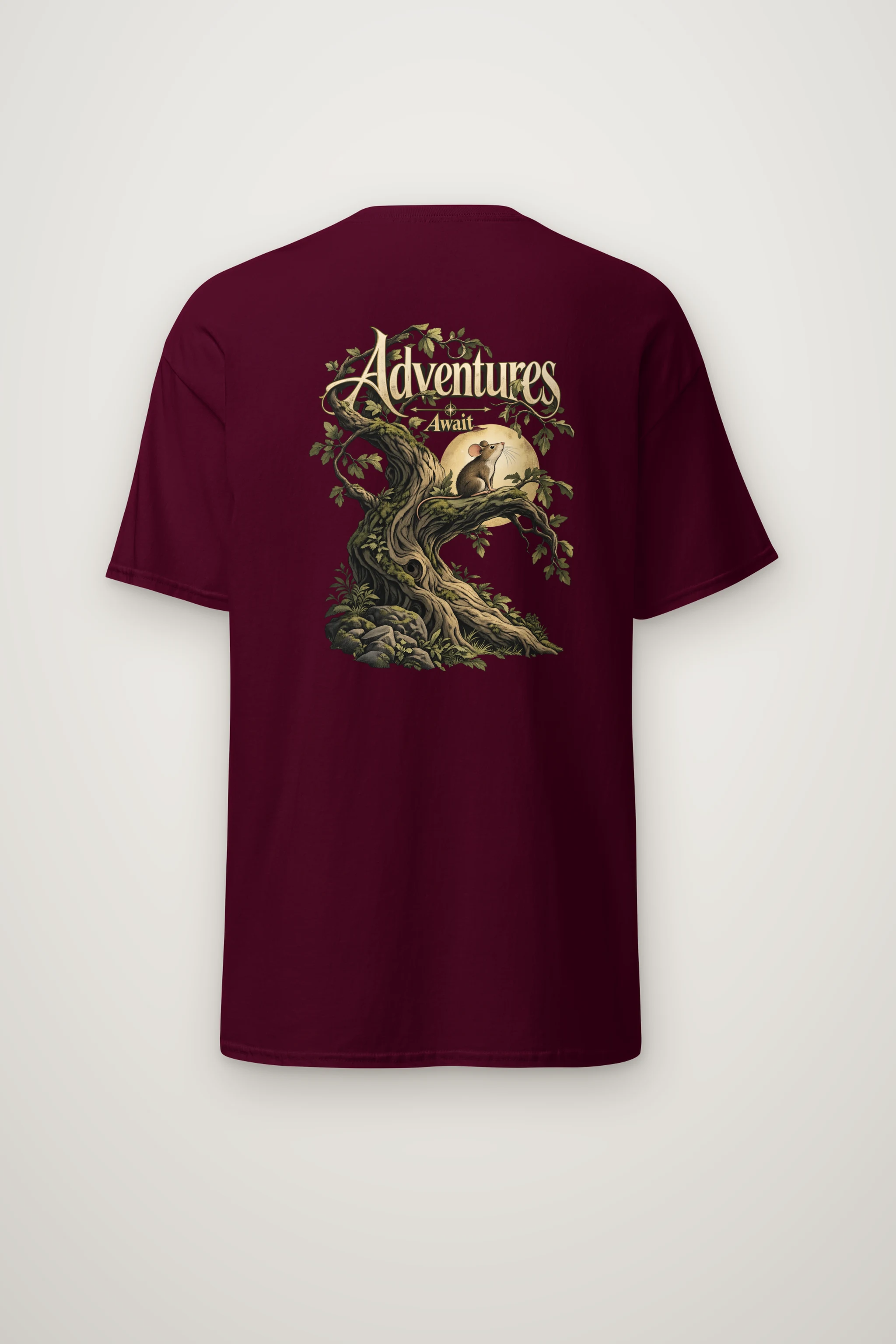 "Woodland Wayfinder" Heavyweight Unisex Crewneck T-shirt