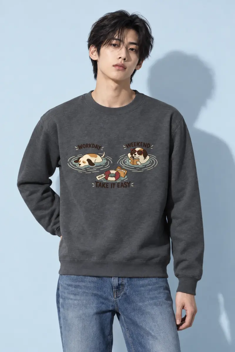 "Workday Weekend" Heavy Blend Unisex Crewneck Sweatshirt