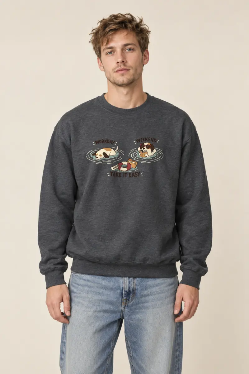 "Workday Weekend" Heavy Blend Unisex Crewneck Sweatshirt