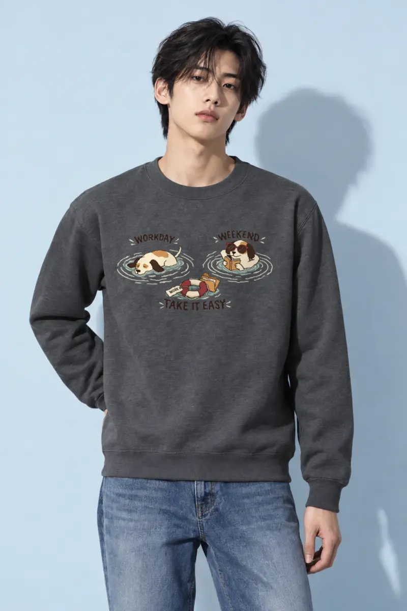 "Workday Weekend" Heavy Blend Unisex Crewneck Sweatshirt | Gildan 18000
