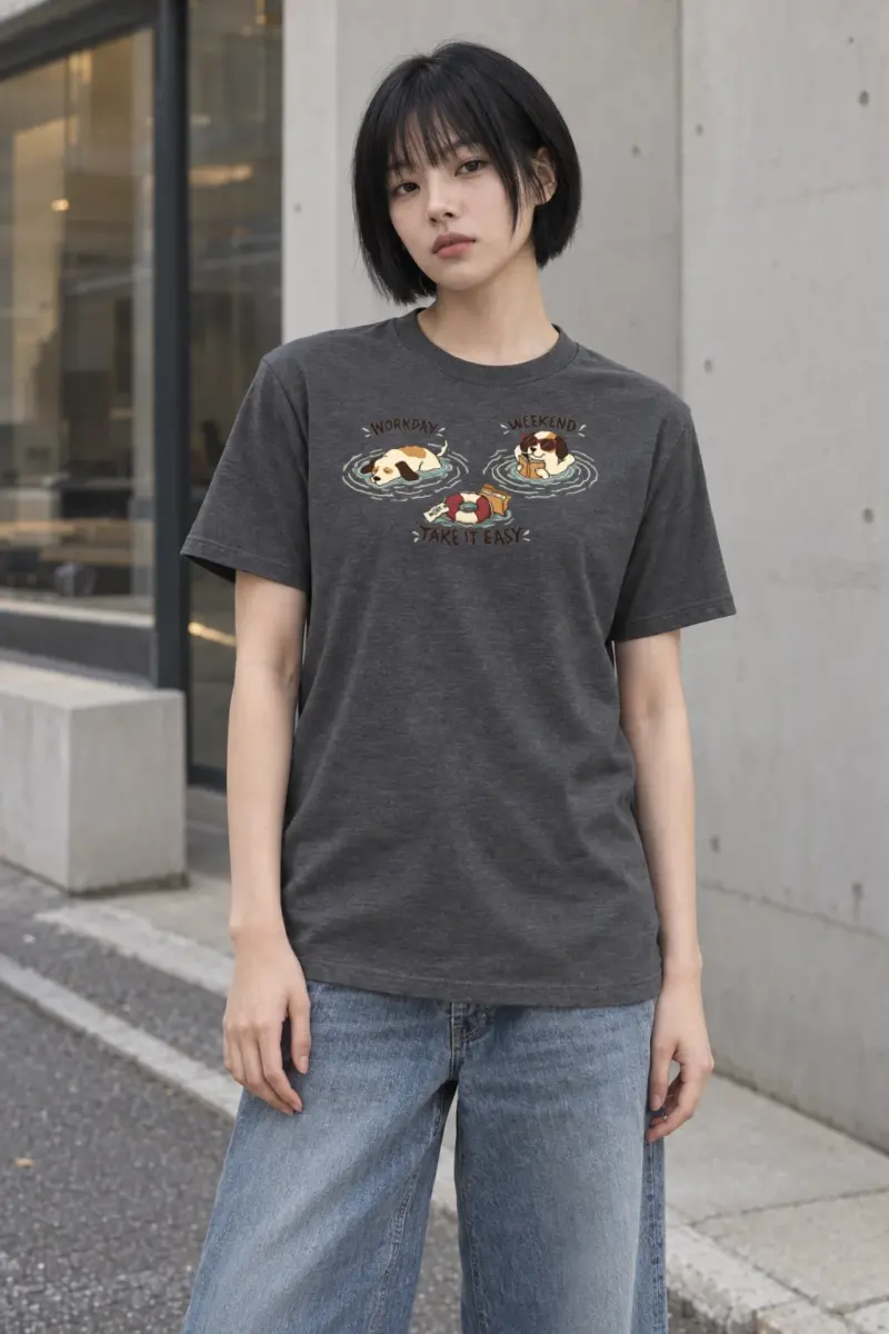 "Workday Weekend" Heavyweight Unisex Crewneck T-shirt | Gildan 5000