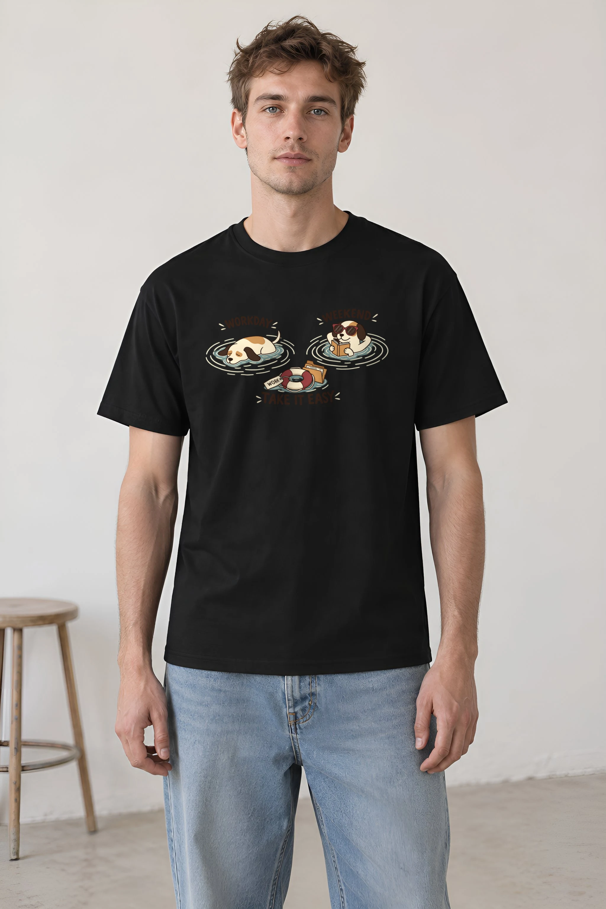 "Workday Weekend" Heavyweight Unisex Crewneck T-shirt