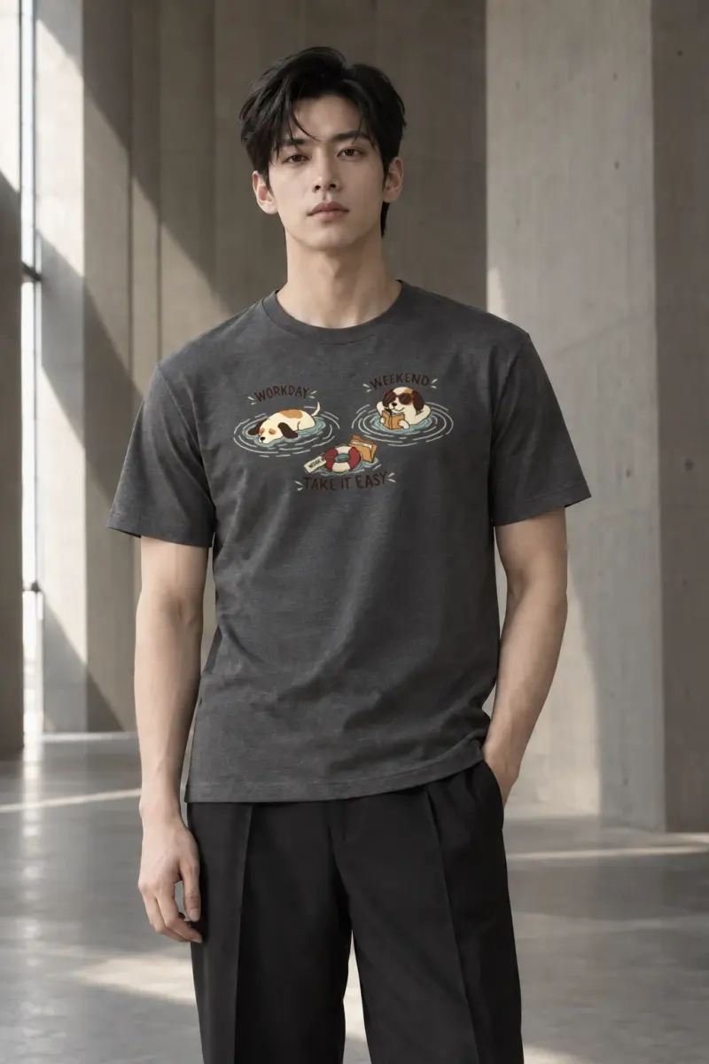 "Workday Weekend" Heavyweight Unisex Crewneck T-shirt | Gildan 5000