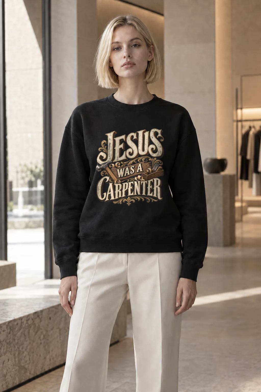 "Workshop Faith" Heavy Blend Unisex Crewneck Sweatshirt | Gildan 18000