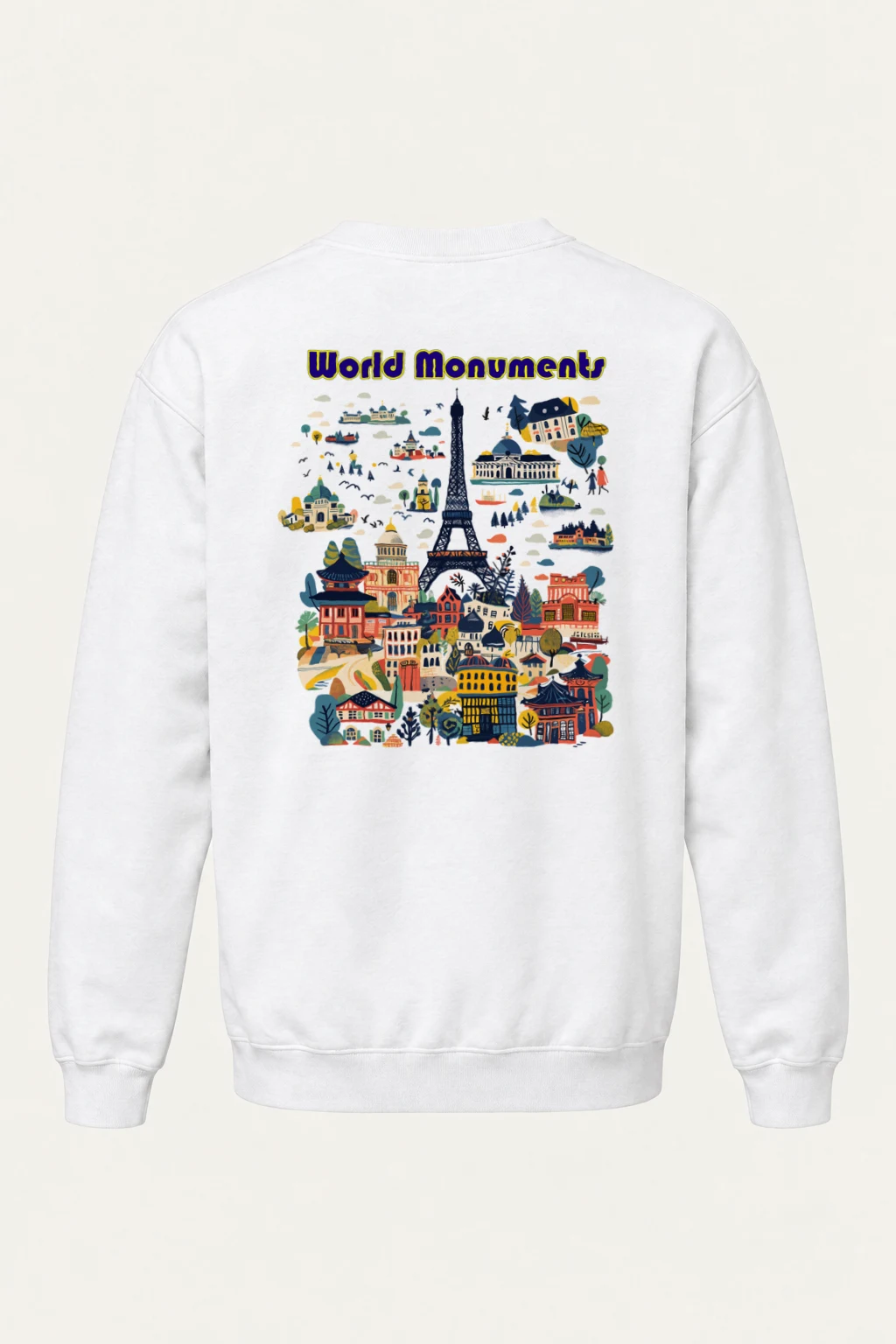 "World Monuments" Heavy Blend Unisex Crewneck Sweatshirt | Gildan 18000