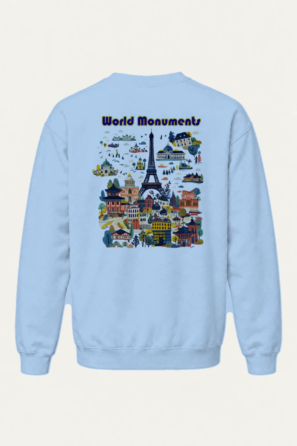 "World Monuments" Heavy Blend Unisex Crewneck Sweatshirt | Gildan 18000