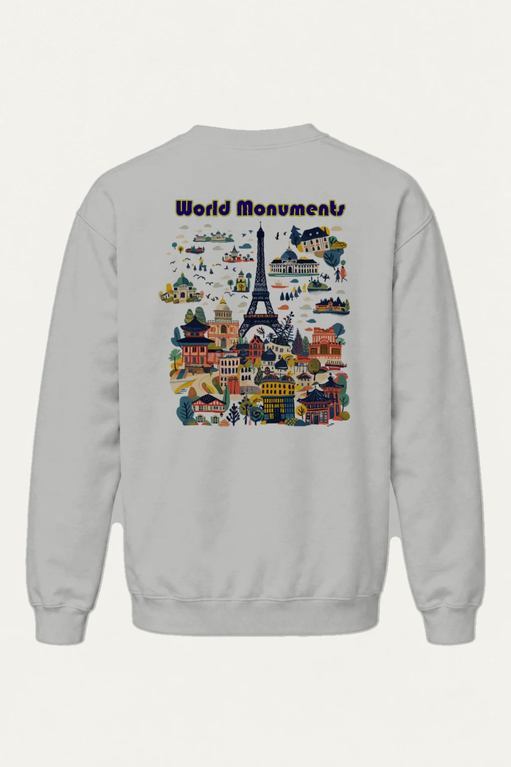 "World Monuments" Heavy Blend Unisex Crewneck Sweatshirt | Gildan 18000
