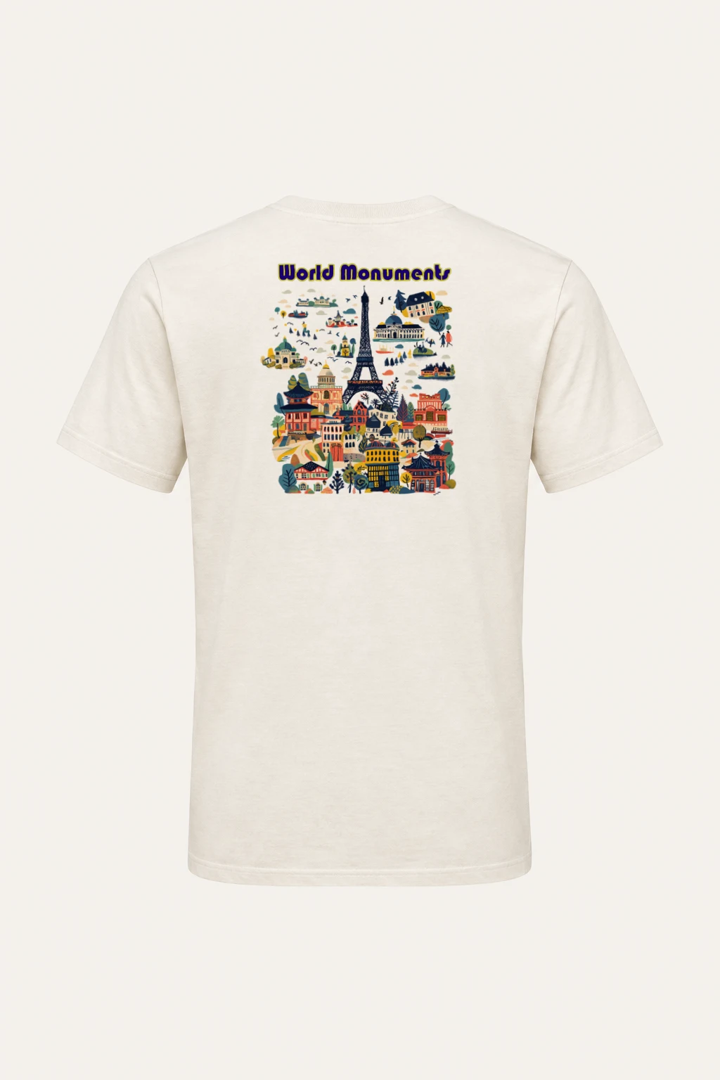 "World Monuments" Heavyweight Unisex Crewneck T-shirt | Gildan 5000