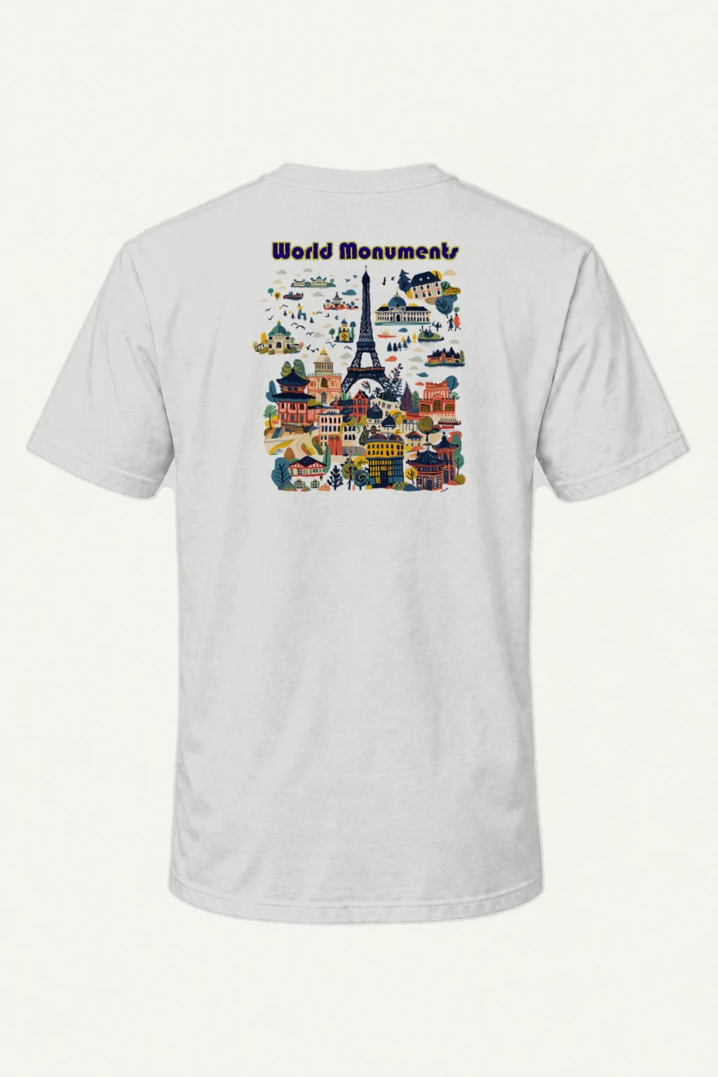 "World Monuments" Heavyweight Unisex Crewneck T-shirt | Gildan 5000