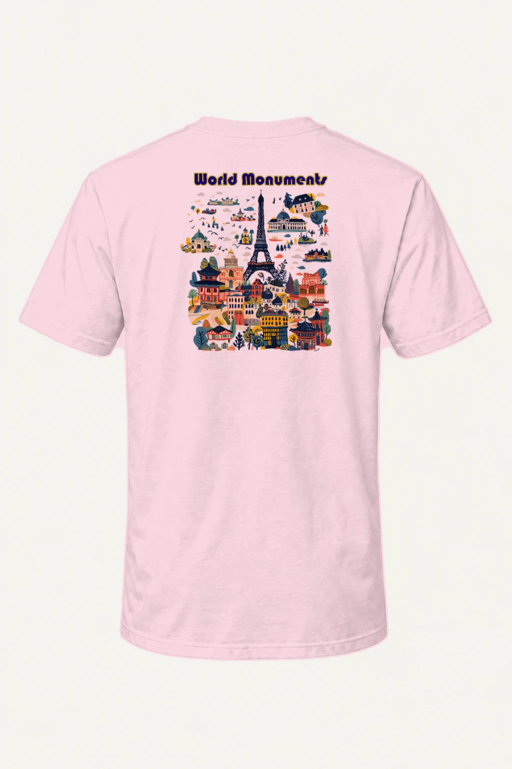 "World Monuments" Heavyweight Unisex Crewneck T-shirt | Gildan 5000