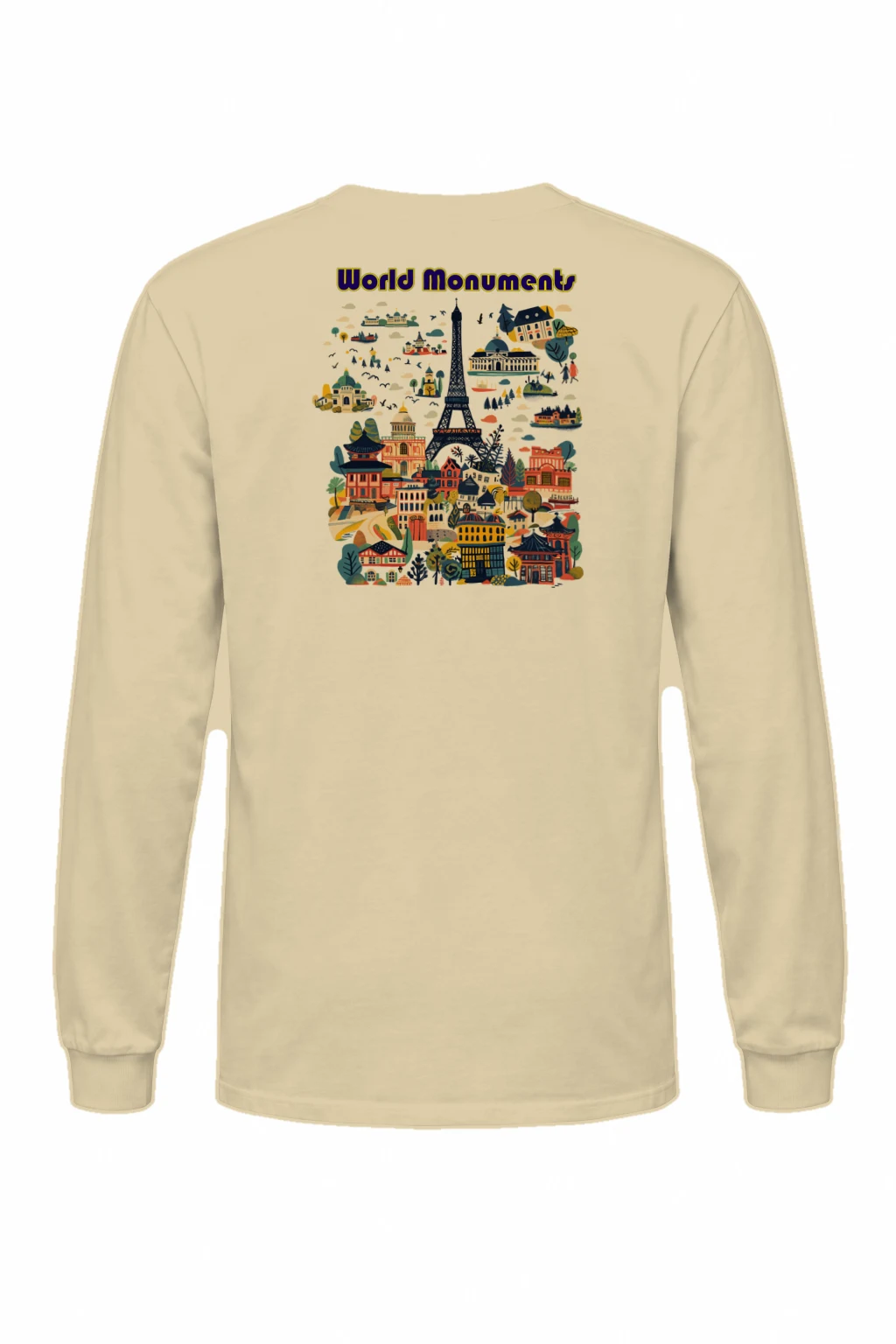 "World Monuments" Unisex Longsleeve T-shirt | Gildan 2400