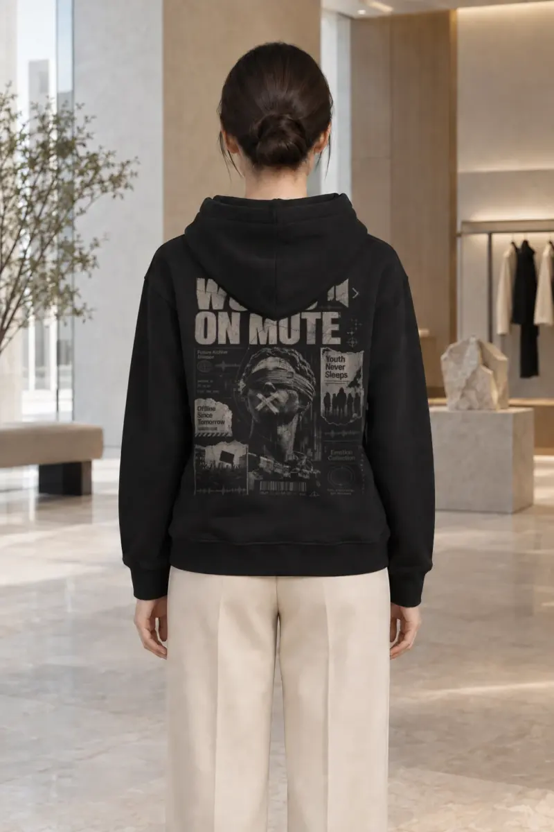 "World On Mute" Heavy Blend Unisex Pullover Hoodie | Gildan 18500