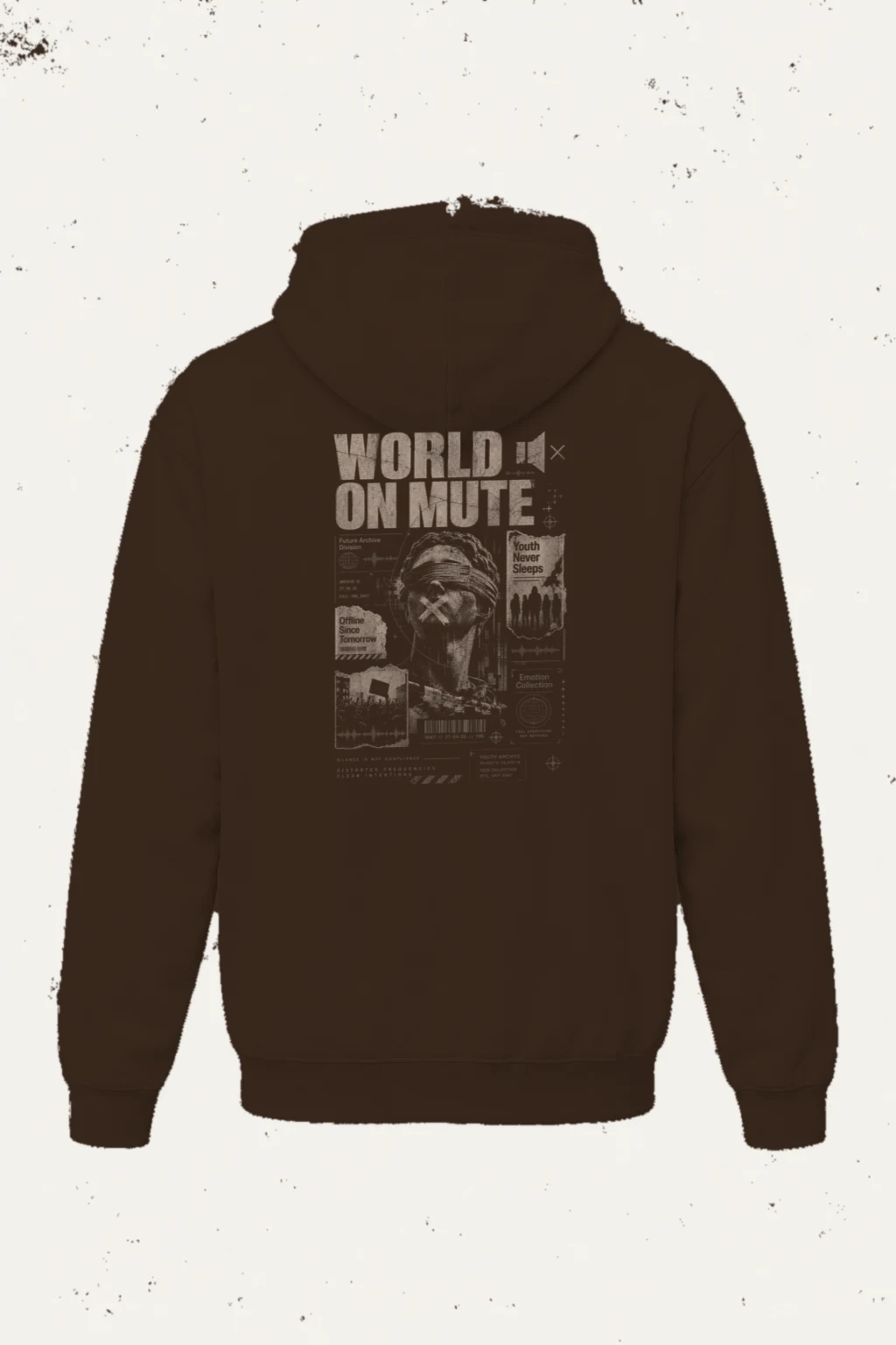 "World On Mute" Heavy Blend Unisex Pullover Hoodie | Gildan 18500