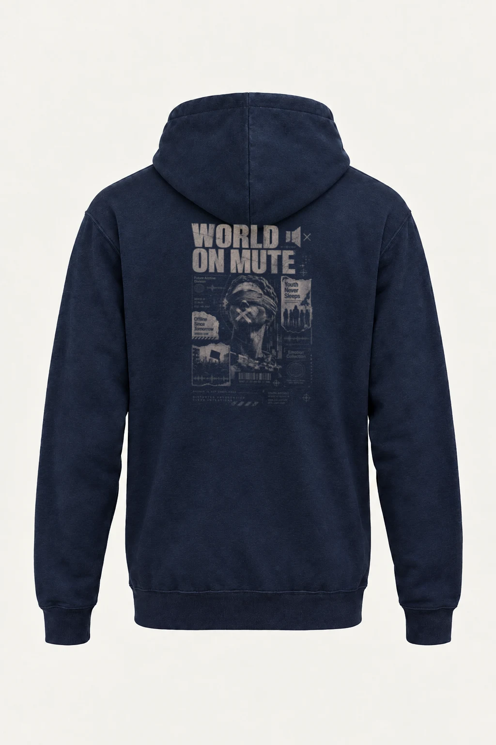 "World On Mute" Heavy Blend Unisex Pullover Hoodie | Gildan 18500