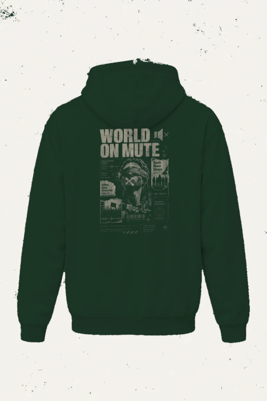 "World On Mute" Heavy Blend Unisex Pullover Hoodie | Gildan 18500