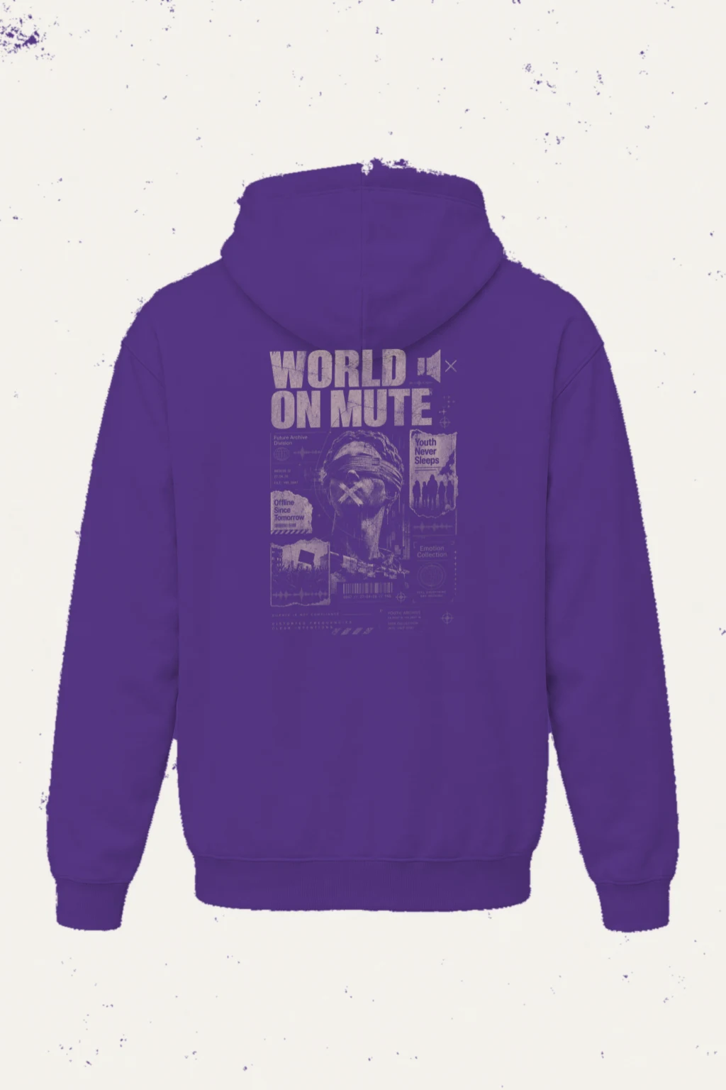 "World On Mute" Heavy Blend Unisex Pullover Hoodie | Gildan 18500