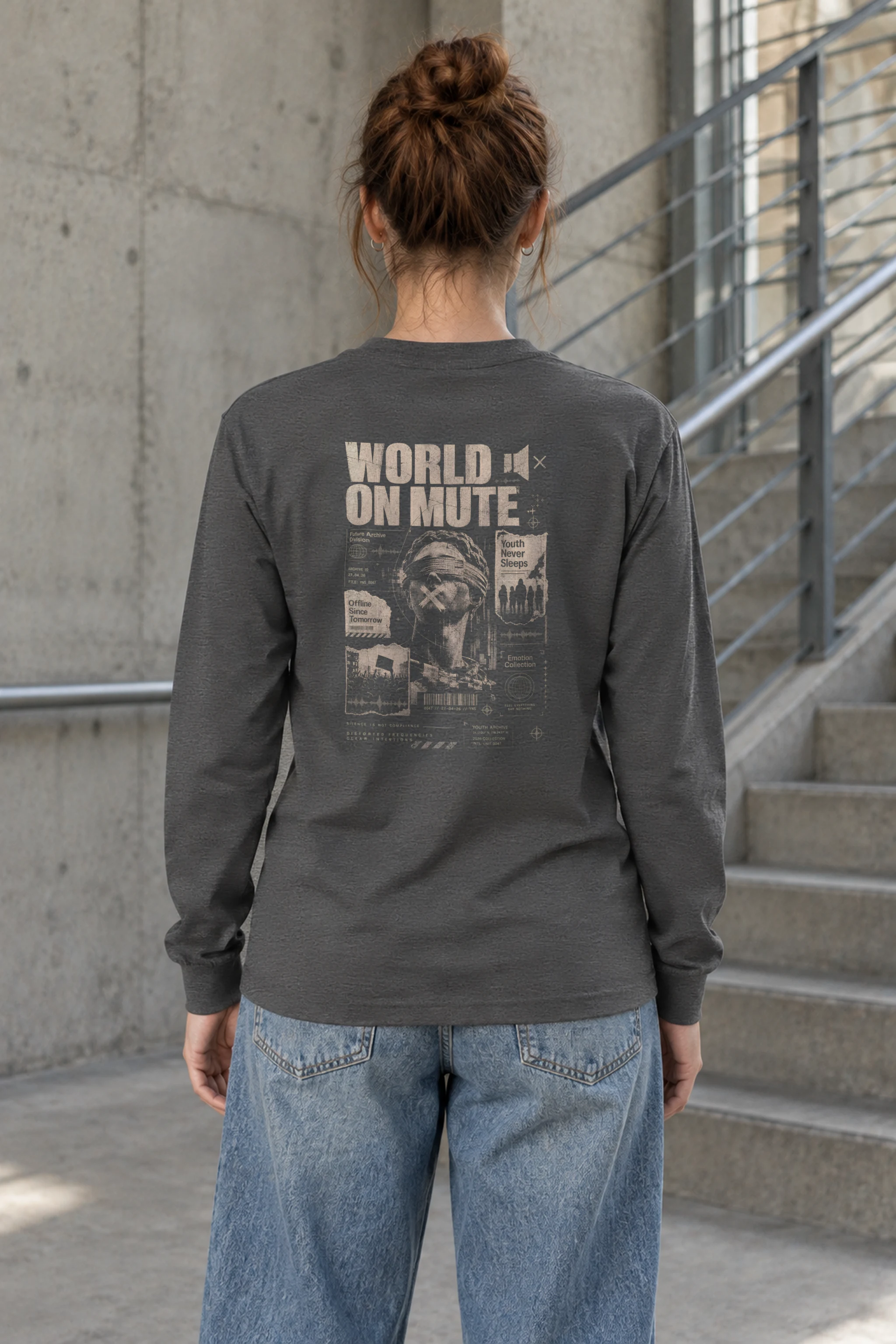 "World On Mute" Unisex Longsleeve T-shirt