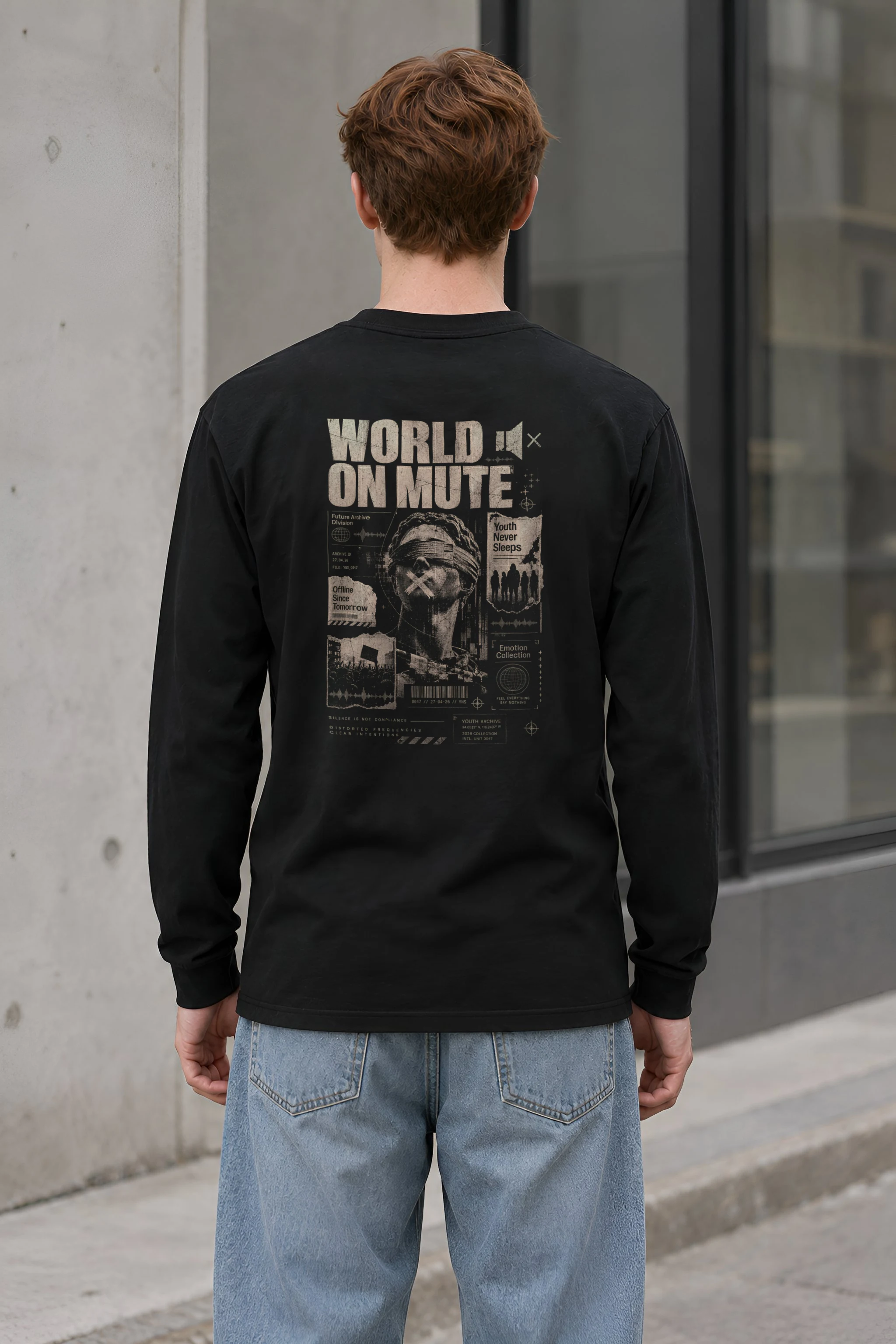 "World On Mute" Unisex Longsleeve T-shirt