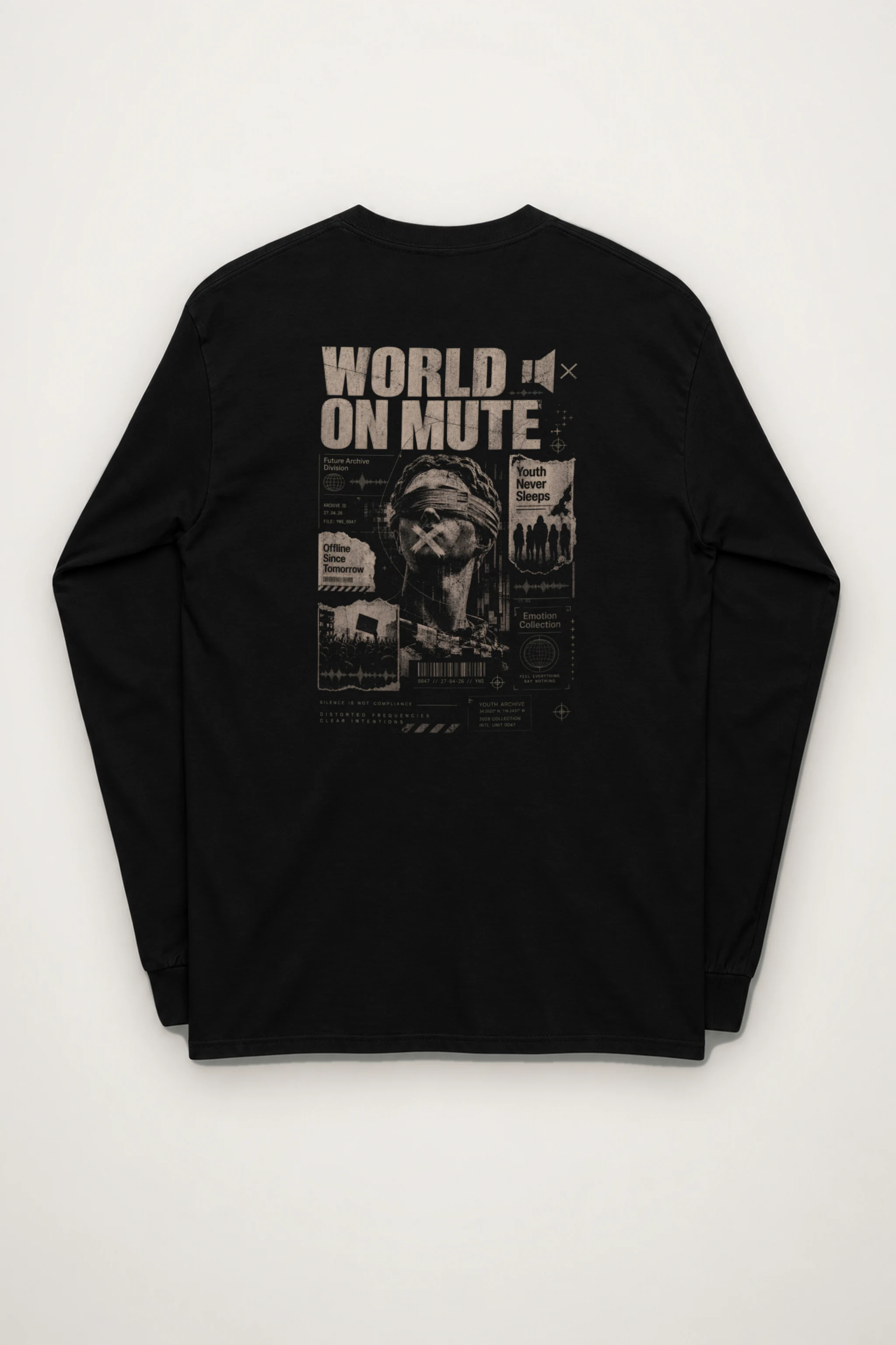 "World On Mute" Unisex Longsleeve T-shirt