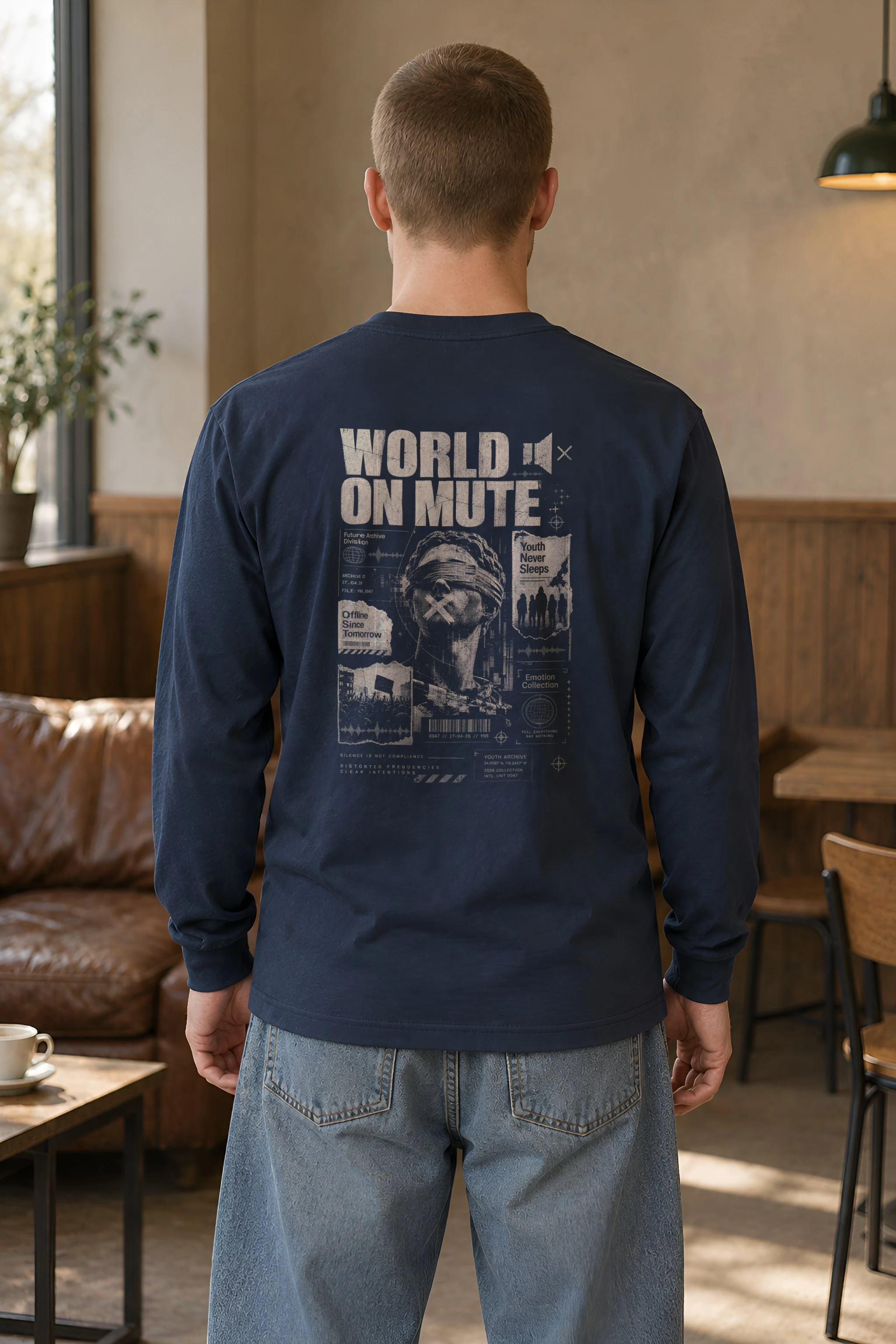 "World On Mute" Unisex Longsleeve T-shirt