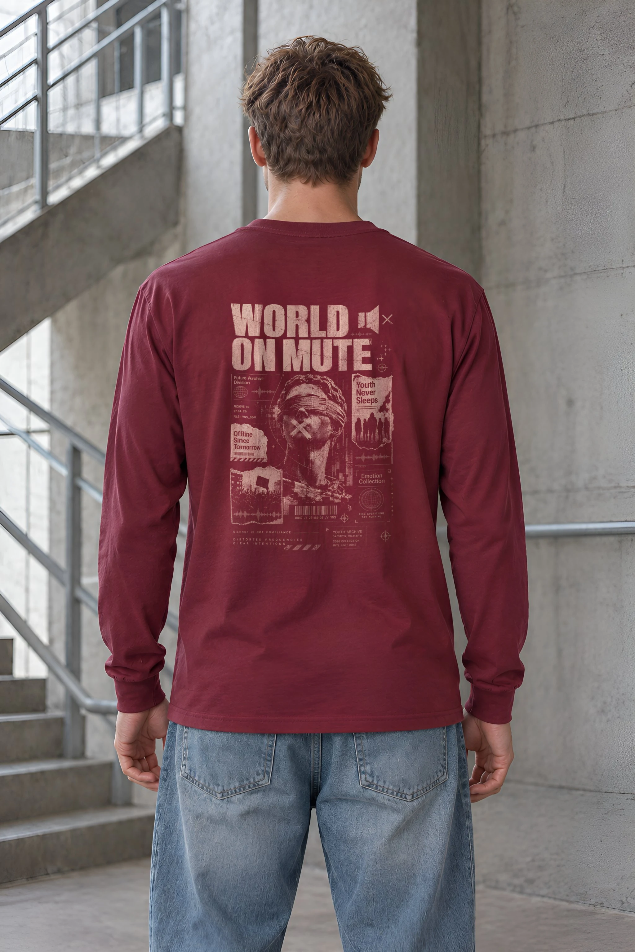 "World On Mute" Unisex Longsleeve T-shirt