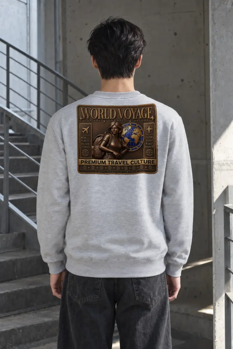 "World Voyage" Heavy Blend Unisex Crewneck Sweatshirt